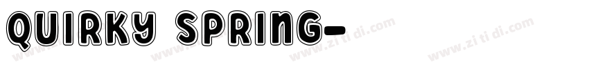 QUIRKY SPRING字体转换